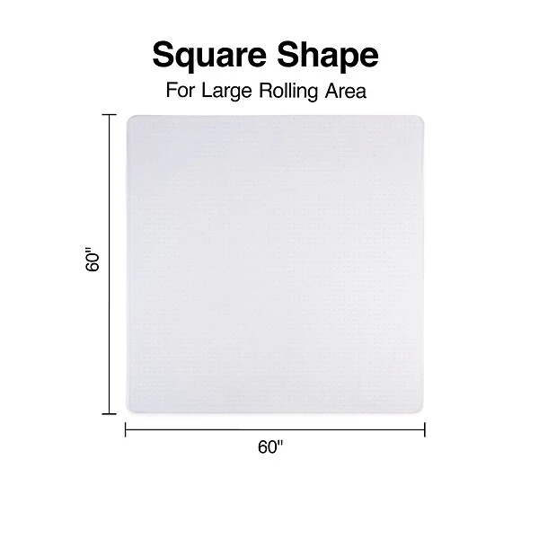 Quill Brand® Standard 60" X 60" Rectangular Chair Mat For Carpet, Resin (28590) 6 Quill Brand® Standard 60" X 60" Rectangular Chair Mat For Carpet, Resin (28590) - Image 4