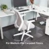 Quill Brand® Carpet BerberMat Chair Mat, 45" X 53'', Crystal Clear (20232-CC) -Office Essentials Shop s1225913 s7