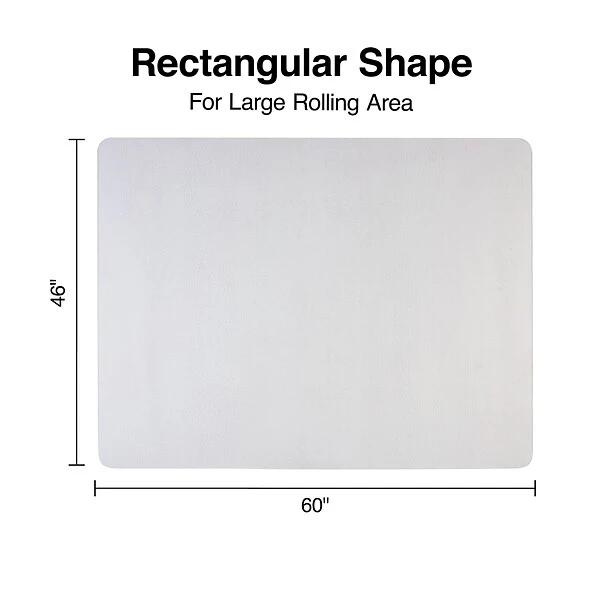 Quill Brand® Hard Floor Chair Mat, 46" X 60'', Crystal Clear (20230-CC) 6 Quill Brand® Hard Floor Chair Mat, 46" X 60'', Crystal Clear (20230-CC) - Image 4