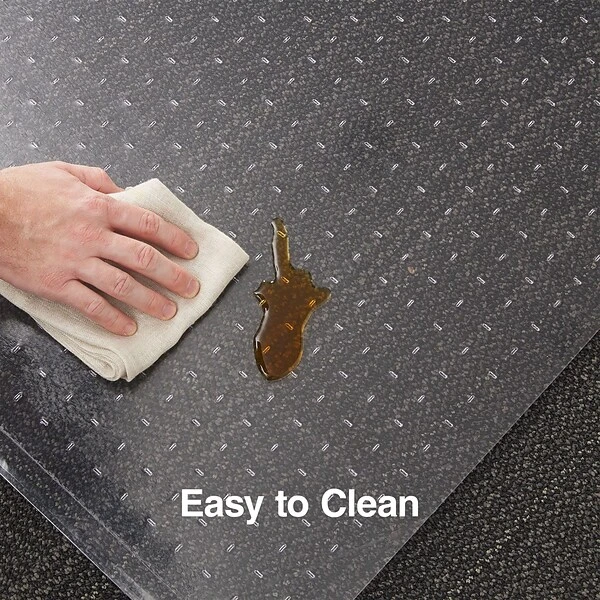 Quill Brand® Extra Carpet Chair Mat, 46" X 60'', Crystal Clear (20361-CC) 5 Quill Brand® Extra Carpet Chair Mat, 46" X 60'', Crystal Clear (20361-CC) - Image 3
