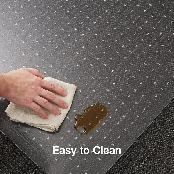 Quill Brand® PlushMat Carpet Chair Mat, 36" X 48'', Crystal Clear (20238-CC) 5 Quill Brand® PlushMat Carpet Chair Mat, 36" X 48'', Crystal Clear (20238-CC) - Image 3