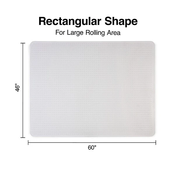 Quill Brand® BerberMat Carpet Chair Mat, 46" X 60'', Crystal Clear (20234-CC) 6 Quill Brand® BerberMat Carpet Chair Mat, 46" X 60'', Crystal Clear (20234-CC) - Image 4