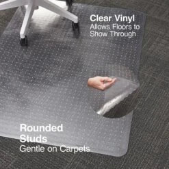 Quill Brand® BerberMat Carpet Chair Mat, 46" X 60'', Crystal Clear (20234-CC) 8 Quill Brand® BerberMat Carpet Chair Mat, 46" X 60'', Crystal Clear (20234-CC) -Office Essentials Shop s1225999 s7