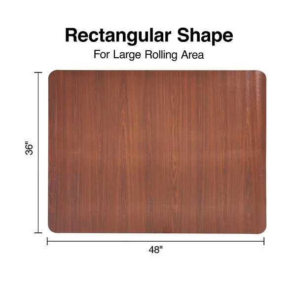 Quill Brand® Cherry Laminate Chairmat, For Hard Floors, No Lip, Rectangular, 36" X 48" 6 Quill Brand® Cherry Laminate Chairmat, For Hard Floors, No Lip, Rectangular, 36" X 48" - Image 4