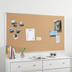 Quill Brand® Standard Durable Cork Bulletin Board, Aluminum Frame, 5'W X 3'H (28316-CC) 8 Quill Brand® Standard Durable Cork Bulletin Board, Aluminum Frame, 5'W X 3'H (28316-CC) -Office Essentials Shop s1226078 s7