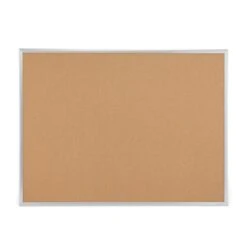 Quill Brand® Standard Durable Cork Bulletin Board, Aluminum Frame, 4'W X 3'H (28345-CC) -Office Essentials Shop s1226080 s7