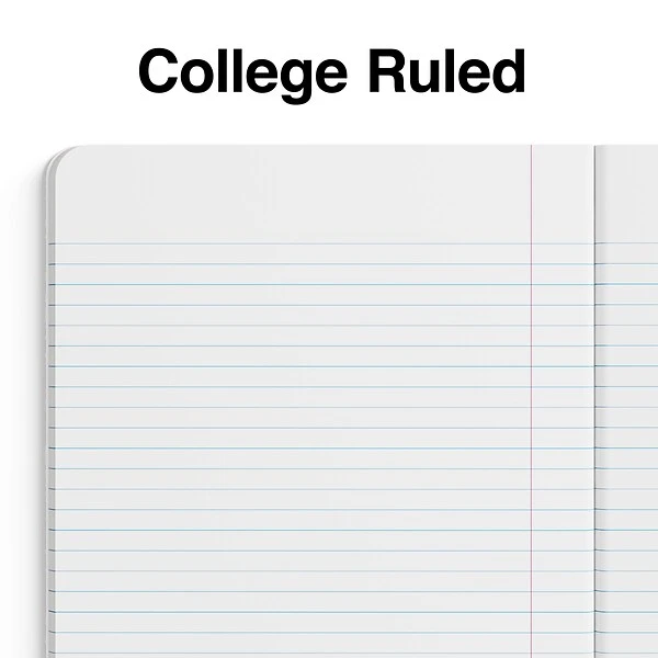 Quill Brand® Composition Notebook, 7.5" X 9.75", College Ruled, 80 Sheets, Black/White (TR55064) 4 Quill Brand® Composition Notebook, 7.5" X 9.75", College Ruled, 80 Sheets, Black/White (TR55064) - Image 2