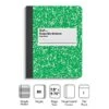 Quill Brand® Composition Notebook, 7.5" X 9.75", Graph Ruled, 80 Sheets, Green/White (TR55068) -Office Essentials Shop s1227324 s7