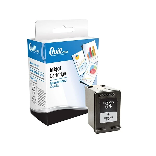 Quill Brand® Remanufactured Black Standard Yield Ink Cartridge Replacement For HP 64 (N9J90AN) (Lifetime Warranty) 3 Quill Brand® Remanufactured Black Standard Yield Ink Cartridge Replacement For HP 64 (N9J90AN) (Lifetime Warranty)