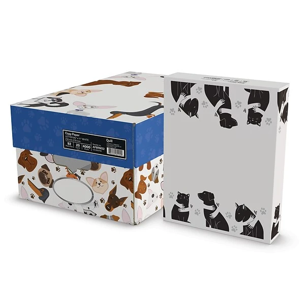 Quill Brand® Animal Friends 8.5" X 11" Art Copy Paper, 20 Lbs., 92 Brightness, 500 Sheets/Ream, 8 Reams/Carton (4128) 3 Quill Brand® Animal Friends 8.5" X 11" Art Copy Paper, 20 Lbs., 92 Brightness, 500 Sheets/Ream, 8 Reams/Carton (4128)