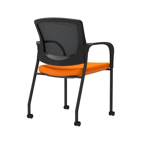 Union & Scale Workplace2.0™ Fabric Guest Chair, Apricot, Integrated Lumbar, Fixed Arms, Stationary, Fully Assembled (53703) 3 Union & Scale Workplace2.0™ Fabric Guest Chair, Apricot, Integrated Lumbar, Fixed Arms, Stationary, Fully Assembled (53703)