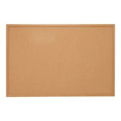 Quill Brand® Standard Durable Cork Bulletin Board, Oak Frame, 5'W X 3'H (28318-CC)
