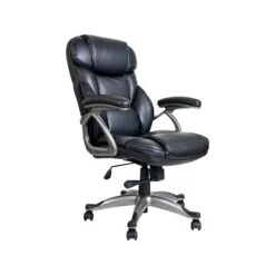 Quill Brand® Osgood High-Back Bonded Leather Manager Chair, Black (21076) -Office Essentials Shop sp41816829 s7