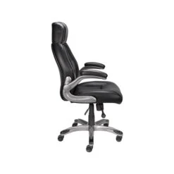 Quill Brand® Torrent Bonded Leather Manager Chair, Glossy Black (51283/20224) -Office Essentials Shop sp41816833 s7