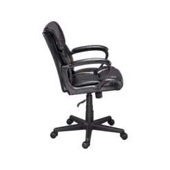 Quill Brand® Montessa II Luxura Faux Leather Computer And Desk Chair, Black (25221-CC) -Office Essentials Shop sp41817331 s7