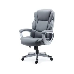 Quill Brand® Mcallum Bonded Leather Manager Chair, Gray (51474) -Office Essentials Shop sp41817394 s7